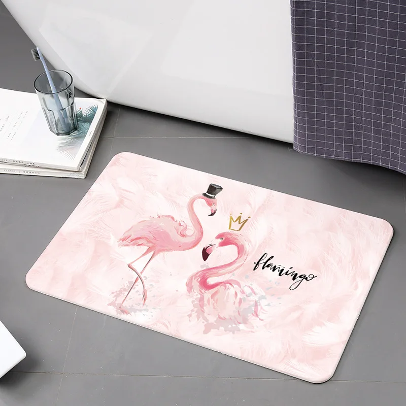 Diatomite Earth Bath Mat Drying Fast Absorbent Mat Quick-Drying Foot Pad Washable Rug Floor Mat Shower Bath Mats Easy Clean