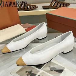 2024 Brand Designer Leather Ladies Loafers Shoes for Women Pointy Toe Slip On Career Shoes Women's Elegant Single Shoes Mujer