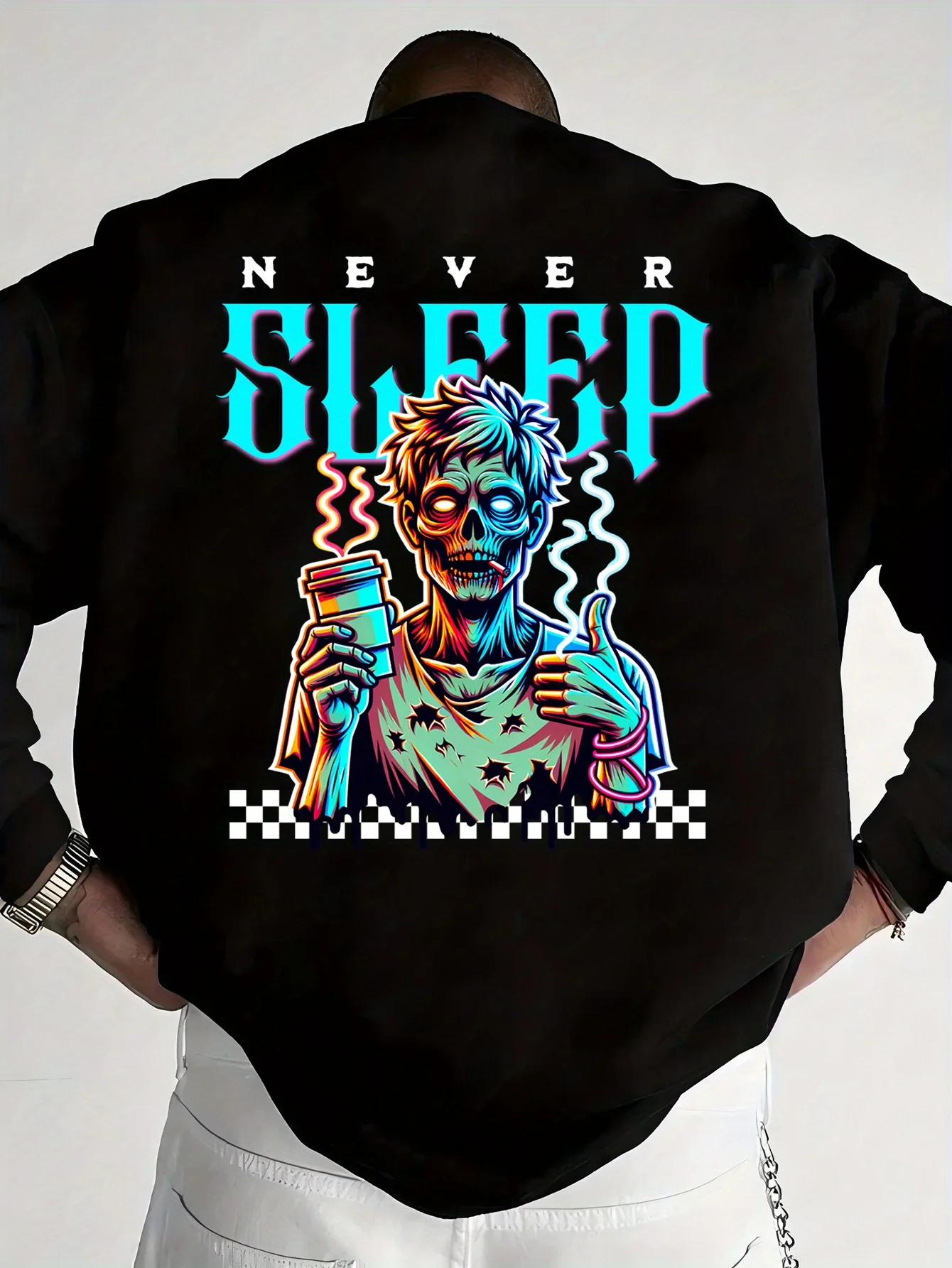 

Zombie Graphic Printing Autumn and Winter Men's and Women's Sweatshirts Casual Loose Outdoor Street Sports Training Brand