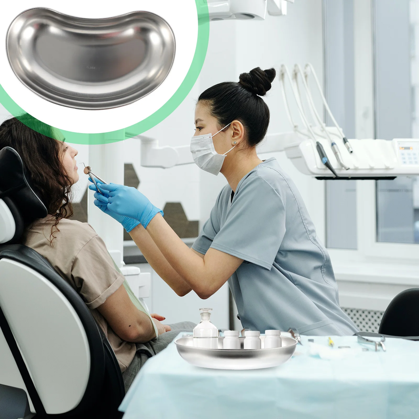 

Stainless Steel Surgical Tray Supplies Dental Storage Holder Plate Sterilization
