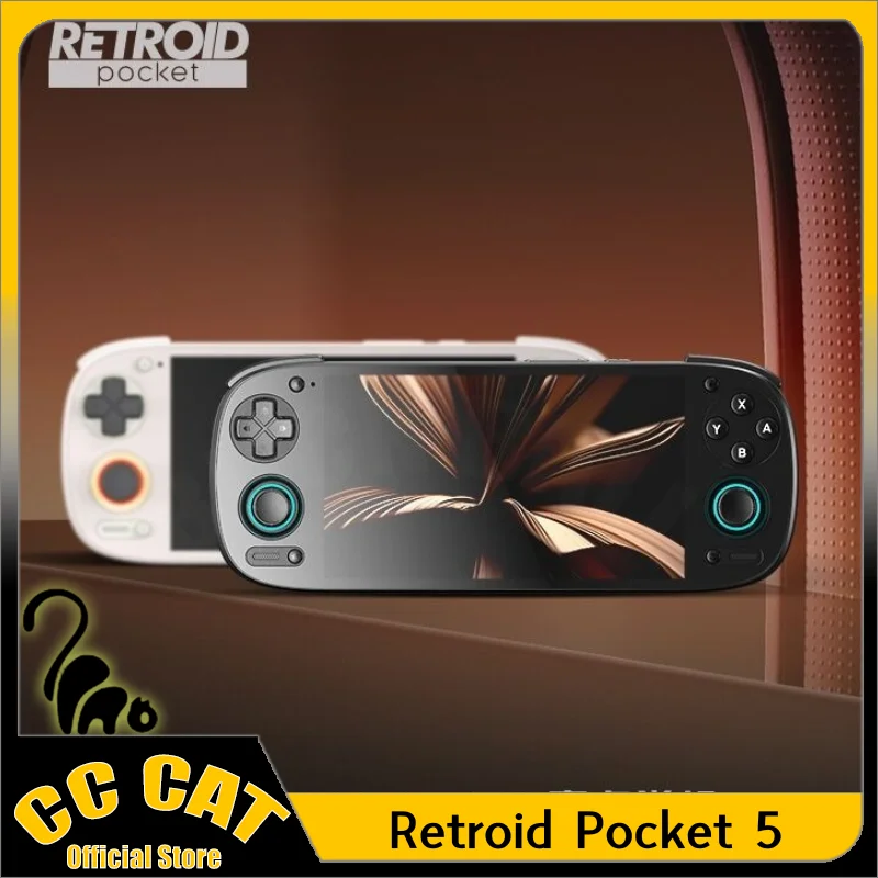 Retroid Pocket 5 Handheld Game Console 5.5 Inch SD865 8+128G RP5 OLED HD Screen Bluetooth 5.1 Android Pocket Game Console Custom