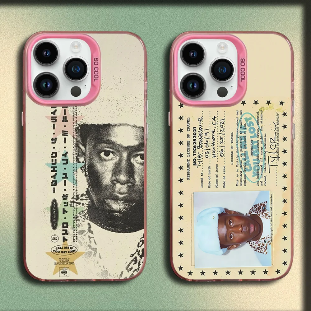 

Rapper T-Tylers The Creator Phone Case For iPhone 16,15,14,13,12,11,Mini,Pro,SE,MAX Pink Matte Silicone Cover