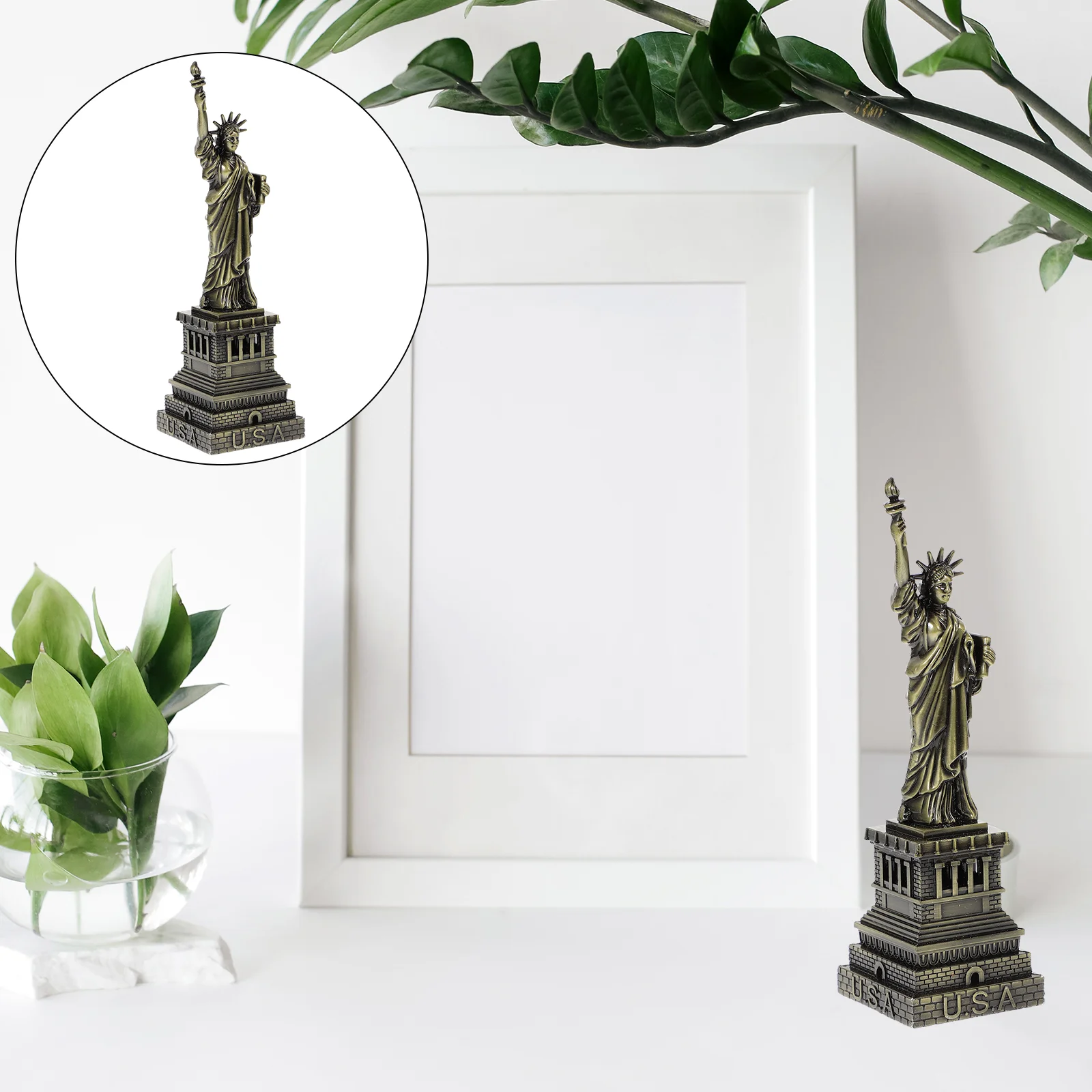 Liberty Statue Gold Decor European Style New York City Island Collection Vintage