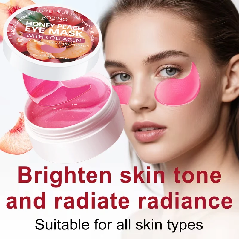 Honey Peach Eye Mask, Intensely Moisturizing, Deeply Nourishing, Makes the Skin Around the Eyes More Delicate and Firm, Gives the Skin Around the Eyes a Radiant Glow, Makes the Skin More Elastic, Bids Farewell to Dryness and Dullness, Eye Care, Eye Mask, Eye Patch