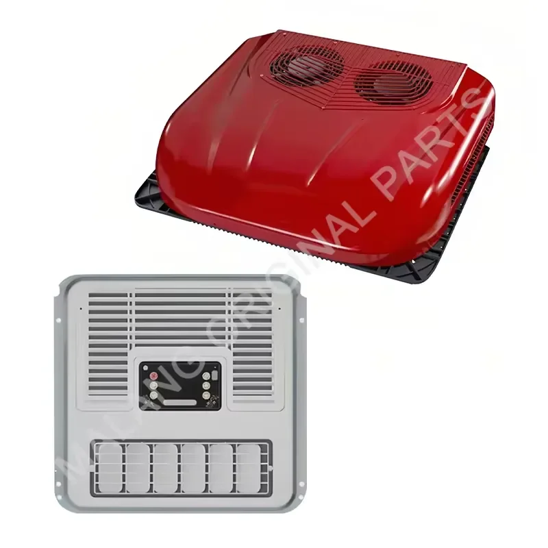 for 2025 New Custom Slim Roof Mounted Air Conditioner 12V 24V Cooling Heating Electric Truck Rooftop AC