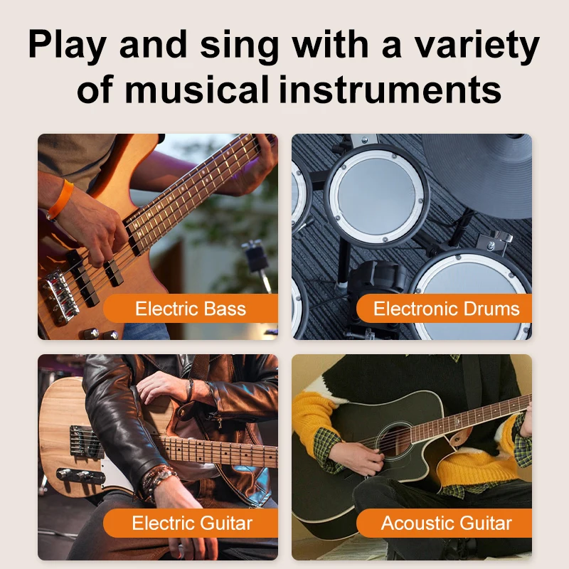 Acoustic Guitar Amplifier,Bluetooth Speaker Rechargeable Portable Acoustic Guitar Amp with dual channel Reverb Adjustment