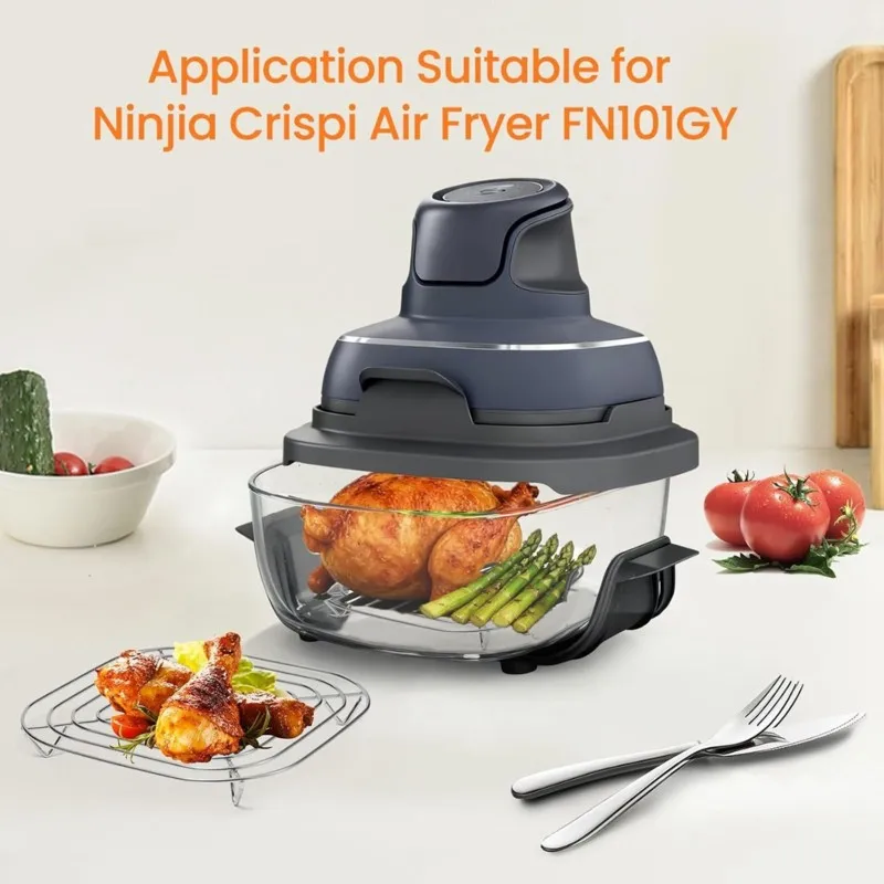 [NEW!A65Z】 Air Fryer Rack 2Pcs 304 Stainless Steel For Ninja Crispi FN101