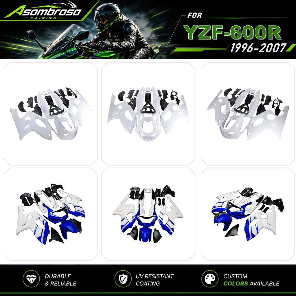 ABS Plastic Injection Fairings Complete Set For YAMAHA YZF 600R Thundercat 1996-2007 Motorcycle Body Kit Cowl