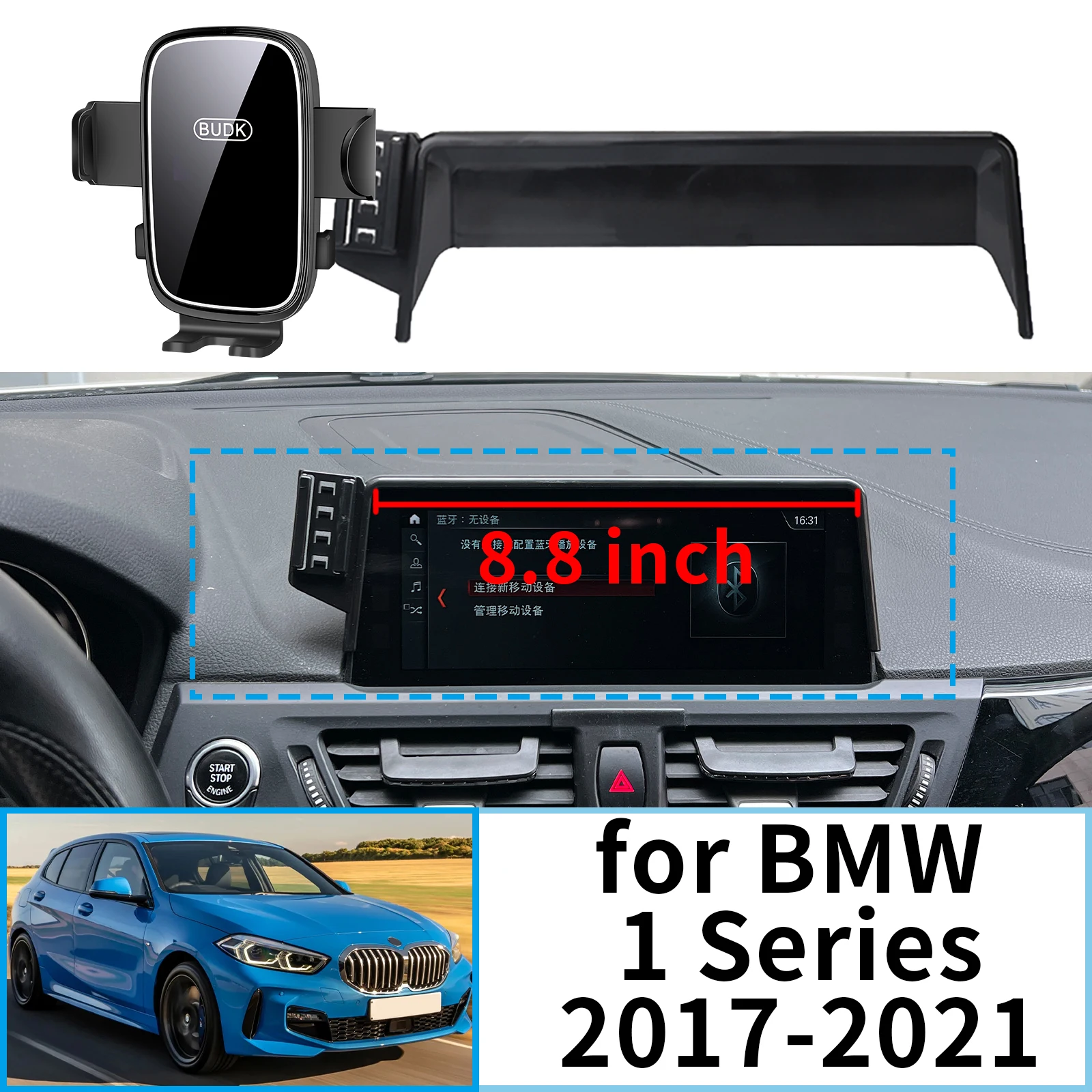 

fit for BMW 1 Series 2017 2018 2019 2020 2021 F52 Stable Clip-On Phone Holder​​ Mount Screen Base No Vibration​ Car accessoires