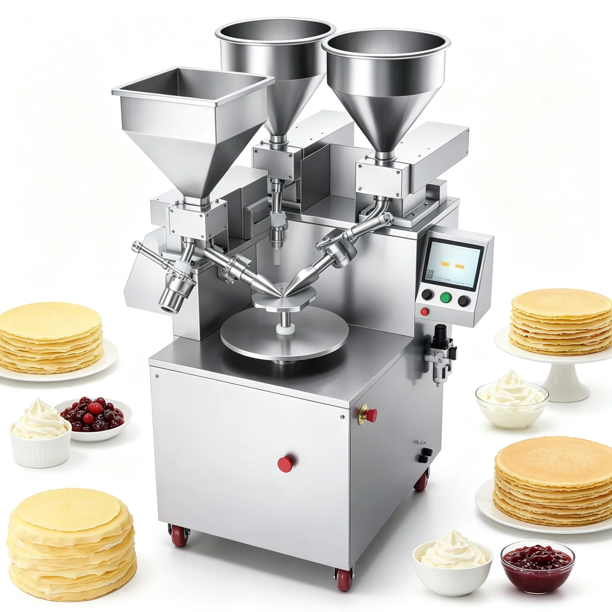 High‑Precision Cake Cream Decorating Machine Touch‑Screen Coating Equipment for Pastry Mass Production Customized
