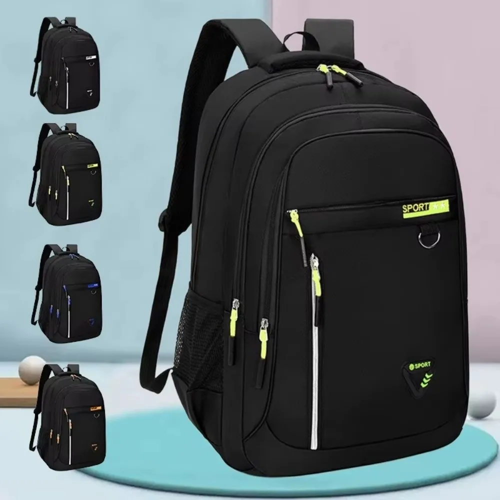 Unisex Student Backpack Multi Pockets Nylon Material Business Backpack Various Compartments Multi-Layered Travel Backpack