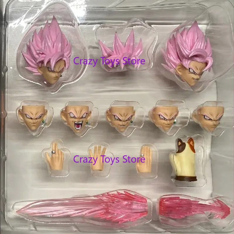 

In Stock DL CUSTOM Dragon Ball Z SHF Super Saiyan Rose Son Goku Black Zamasu Head Accessories Action Figure Anime Model Toy gift