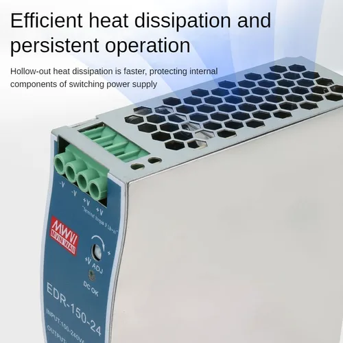 Imagen 2 del producto Fuente de alimentación con interruptor montado en carril DIN Industrial EDR-75 120 150 240W salida 12V 24V fuente de alimentación con interruptor montado en carril