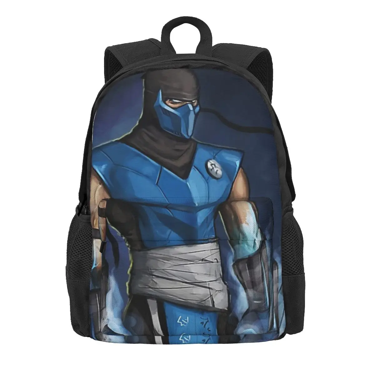 Mortal Kombat School Bags para Crianças, Sub-Zero Mochilas, Mochila para Meninos Mochila para Meninas, Mochila de Ombro de Viagem, Estudantes