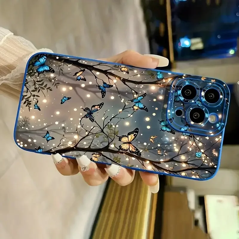 يقدم حافظة الهاتف بتصميم الفراشة الفلورية Yelin قبضة مريحة وتحمي هاتفك بشكل فعال من اصطدام