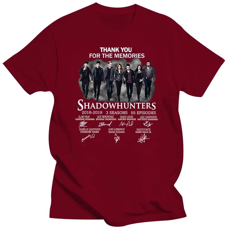 Black Cotton Men S-5xl T-Shirt Shadowhunters 3th Anniversary Thanks For Memories  oversized t shirt  men clothing  harajuku