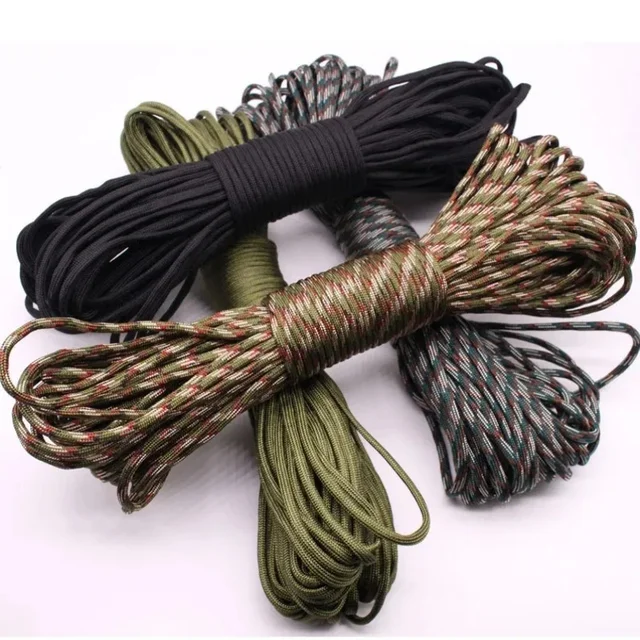 550 Paracord 5 15 30 M Dia.4mm 7-rdzeniowy sznur spadochronowy Akcesoria kempingowe Smycz zewnętrzna do pieszych wędrówek Survival
