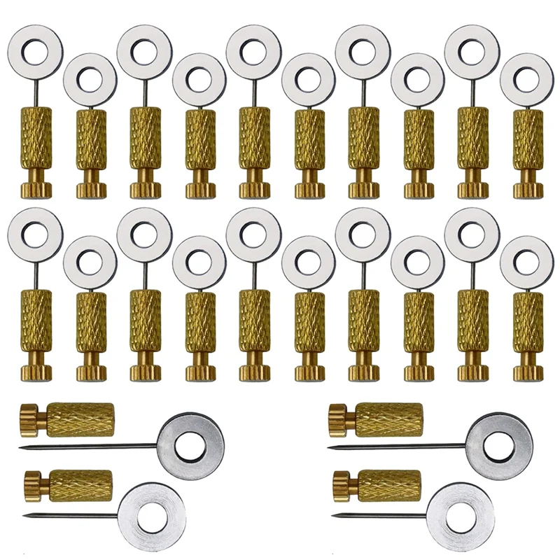 

Надежные 24 шт. установочные иглы для шитья кожи, иглы для позиционирования швов кожи своими руками, штифты для кромок кожи, 2 модели