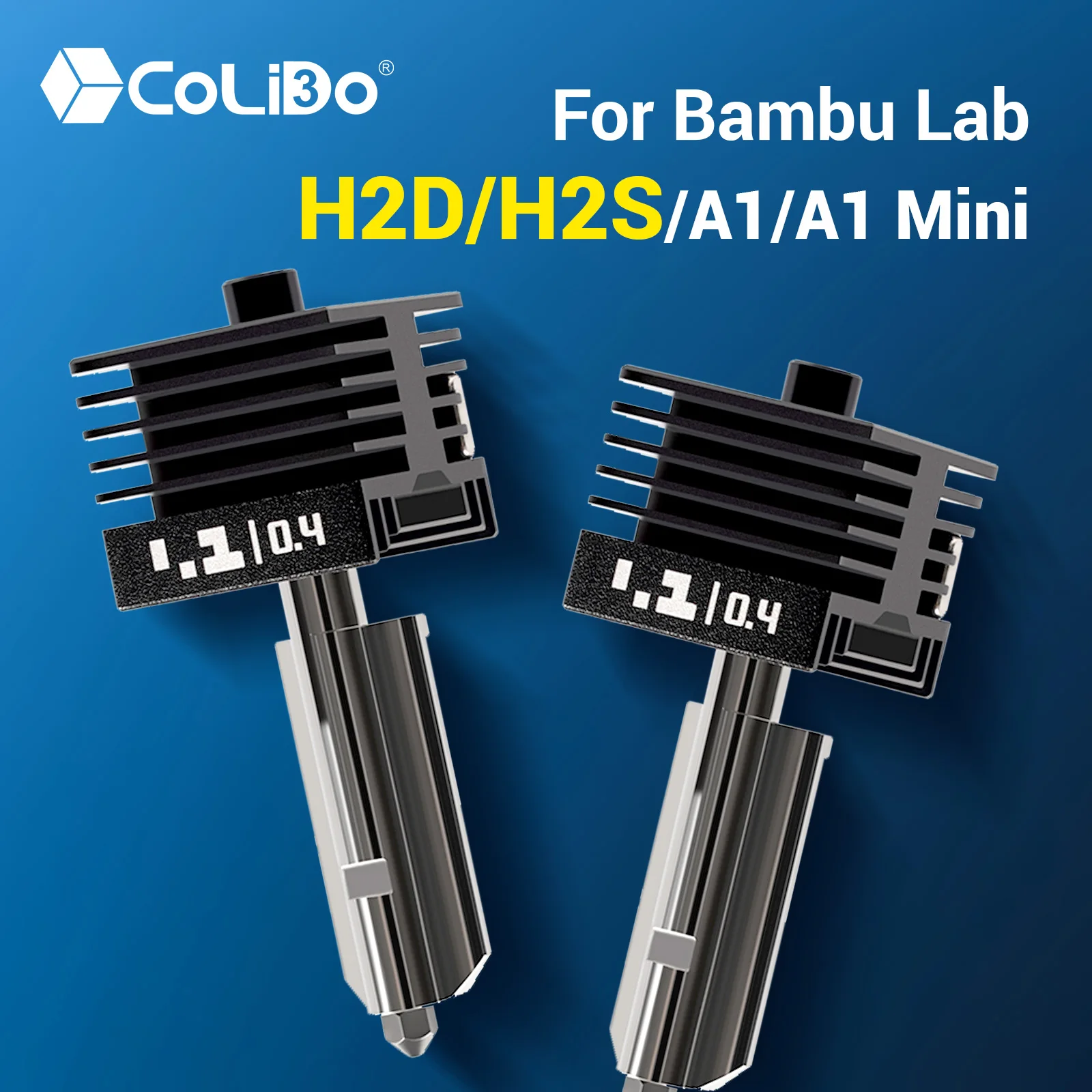 

Для Bambu H2D Hotend Kit A1/A1 Mini Fast Speed Hot End в сборе 0,2/0,4/0,6/0,8 мм сопло из закаленной стали, силиконовая часть 3D-принтера