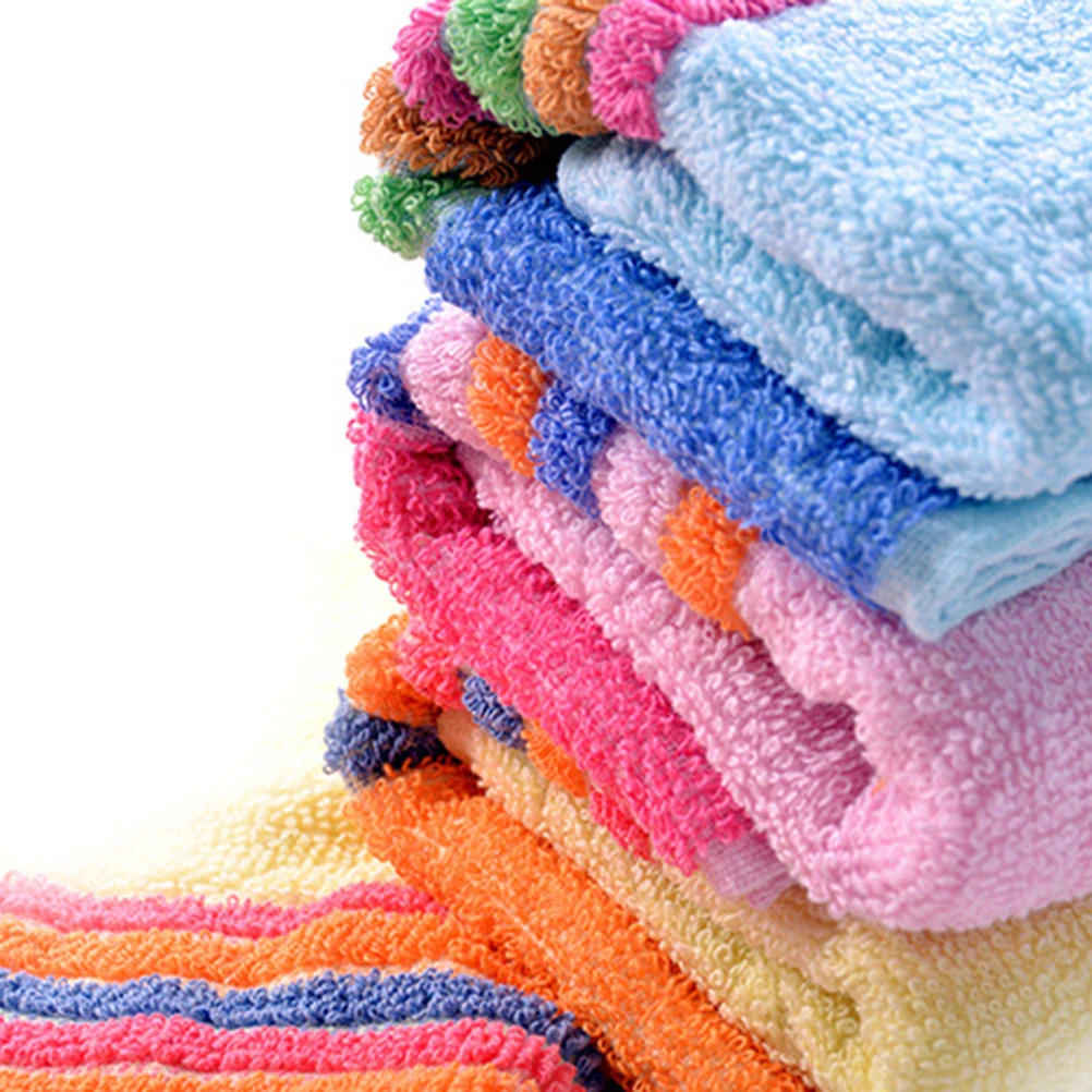 

12pcs Pure Cotton Bath Towels Thick Soft Salon Hotel Home Use Multi-Color Hand Towels For Bathroom Barber Shop