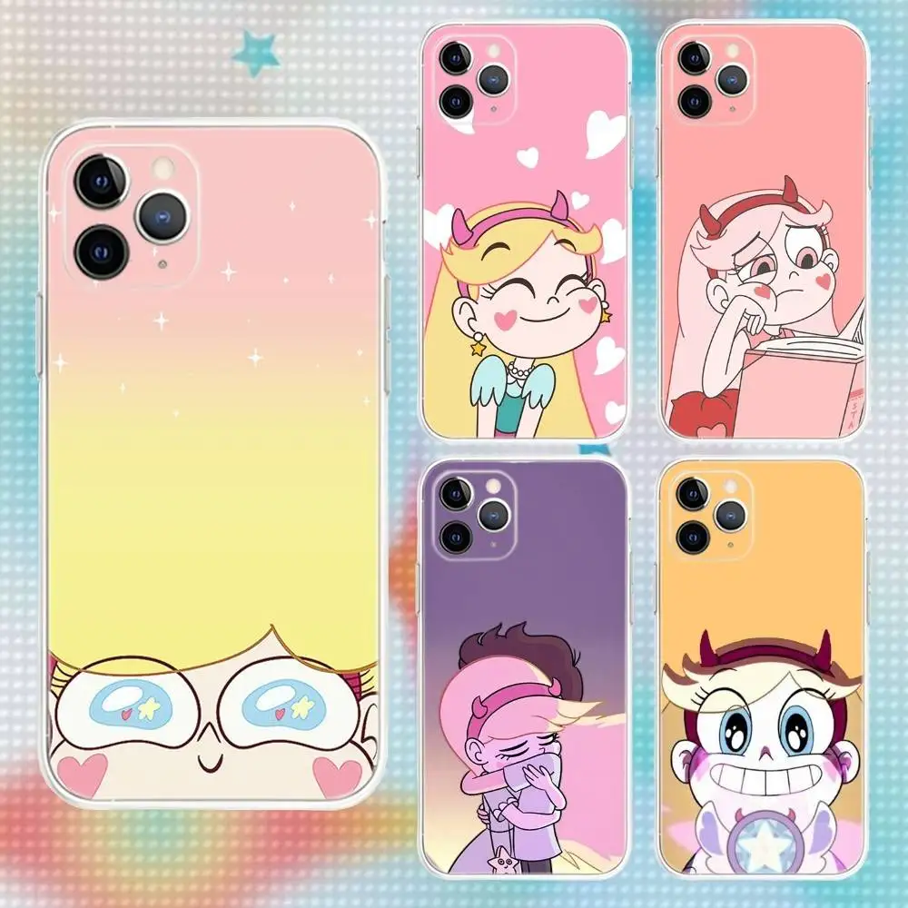 

Star Butterfly Beautiful Phone Case For iPhone 16,15,14,13,12,11 Pro,Max,Plus,X,XS,XR,SE,Mini Transparent Silicone Soft