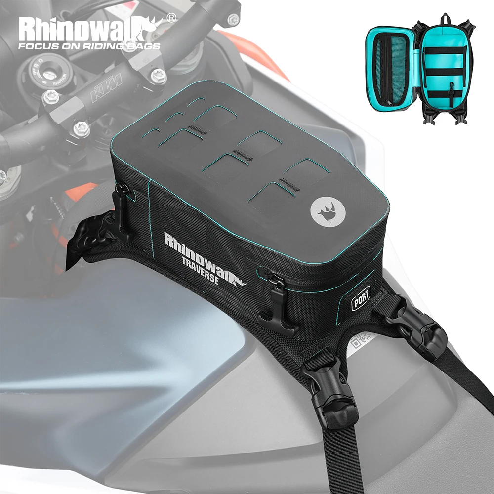 

Rhinowalk Motorcycle Tank Bag 2L Fully Waterproof Motorcycle Storage Bag Tool Box Motorbike Accessories Removable Inner Liner