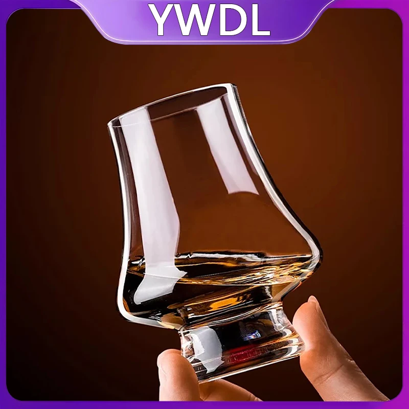 YWDL 250ml Lead Free Crystal Whiskey Glasses Scotch Bourbon Tasting Glass Set Glass Tumbler For Whisky Cognac Brandy Cocktail