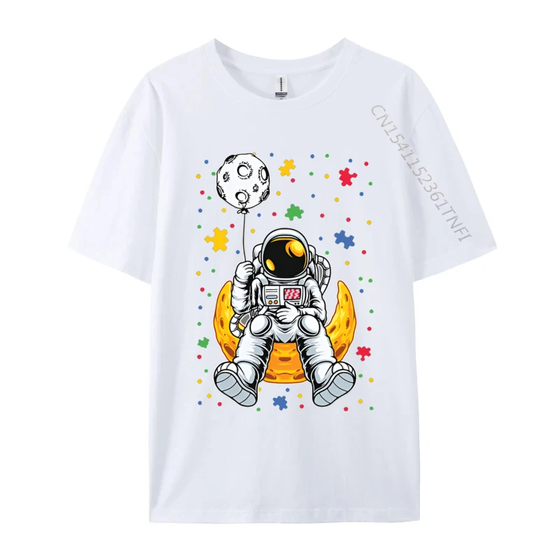 Astronaut Planet Balloon Puzzle T-shirts Fashion Casual Novelty Tee Graphic Adults T-shirts Tees Tops Harajuku