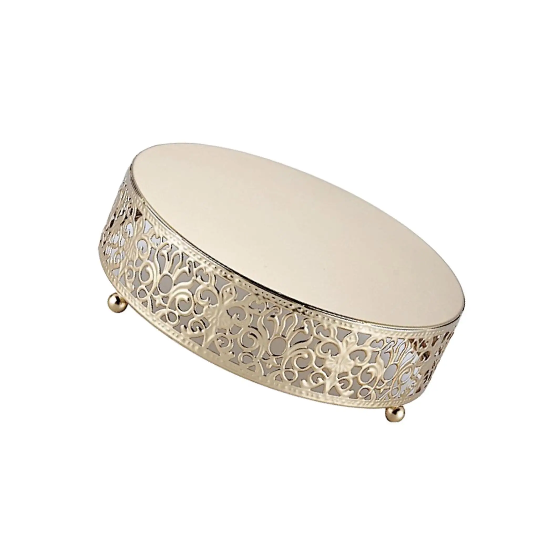 

Dessert Cookies Cupcake Stand Dining Display Serving Plate Silver 20cm