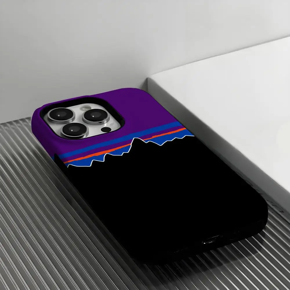 Patagonias تصميم جراب هاتف جراب هاتف مغناطيسي آيفون 16 15 14 13 12 11 برو ماكس X XR XSMax 7 8 Plus لامع فيلم الصلب PC C