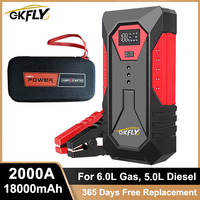 18000mAh Car Jump Starter 2000A Portable Power Bank Car Battery Booster 12V Car Starting Device for Petrol Diesel 6.0L/4.0L
