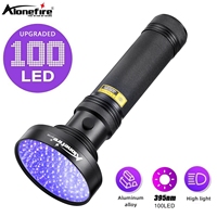 New 100LED 395-405 UV Flashlight Powerful Ultraviolet Curing Torch Money CatDog Pet Stains Scorpion Fluorescent ink Marker light