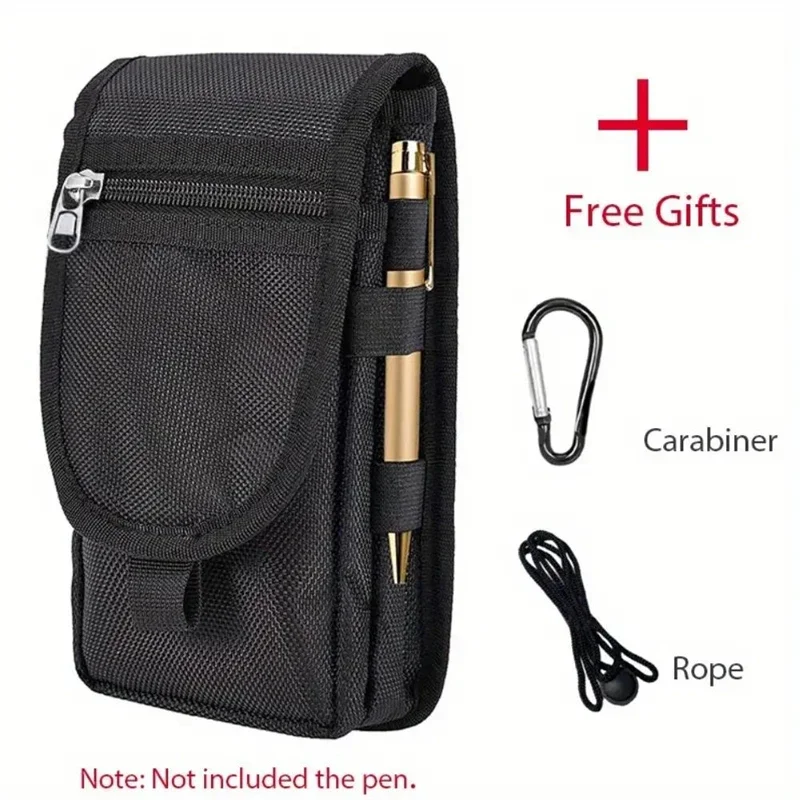 Men Tactical Mobile Phone Waist Bag Casual Multi-Purpose Belt Pouch Daily Coin Purse Phone Bag Portable Outdoor Carry Waist Pack