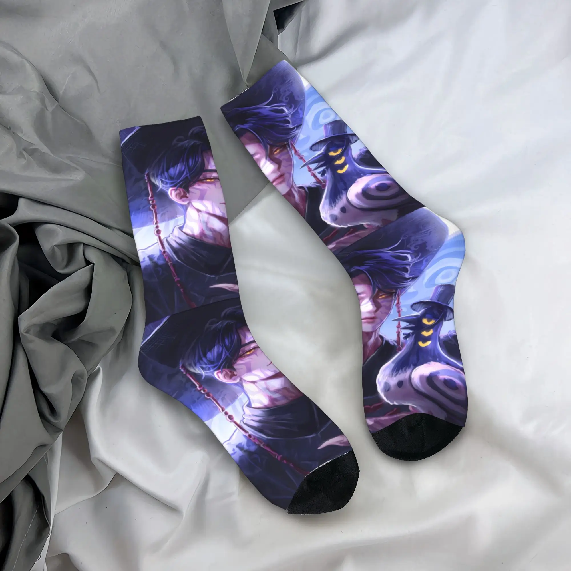 

Saja Boys Jinu Kpop охотники на демонов, элегантные носки с графическим рисунком, зимние антибактериальные носки, мягкие носки для скалолазания для пар