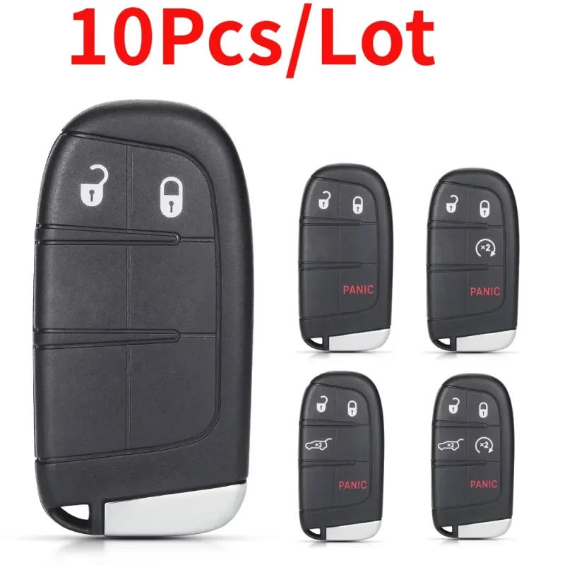 

For Jeep Renegade Compass Cherokee Dodge Ram 1500 Journey Charger Chrysler 1500 2/3/4/5 Buttons Smart Remote Key Shell