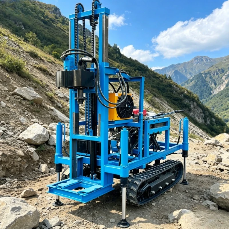 Factory Direct Sale Customized 22-35HP Portable Diesel Hydraulic Drilling Rig 200m Max Depth Water Well Rig with Engine & Pump