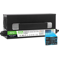 58.4V 20A LiFePO4 Battery Smart Charger With LCD digital display Used For 16S 48V 51.2V LiFePO4 Battery Aluminum Case