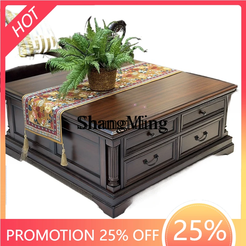 

Комплект мебели для гостиной: журнальный столик и тумба под телевизор в стиле ретро для небольшой квартиры, простой современный дизайн.