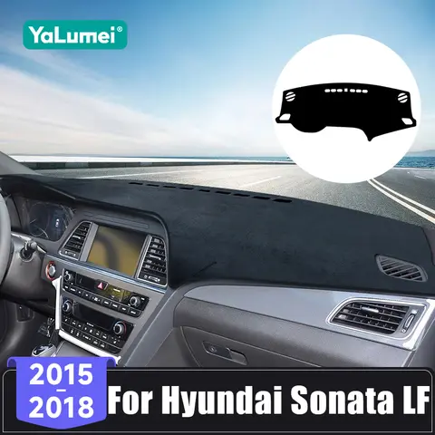Voor Hyundai Sonata LF 2015 2016 2017 2018 Flanel Auto Dashboard Anti-Uv Cover Zonnescherm Matten Vermijd Licht Pads antislip Tapijten