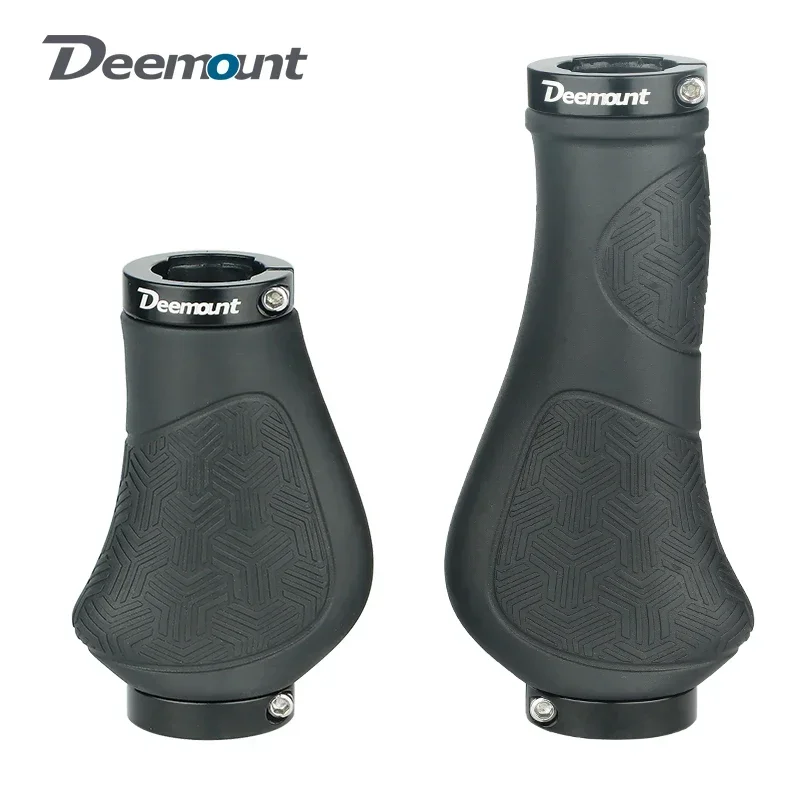 

Deemount Handlebar Grips Long 133mm Short 93mm for Twist Shifter Dual Ring Lock Hand Rest Fit MTB, BMX, e-Bike Commuter Bike