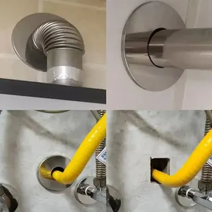 Kendinden yapışkanlı bant, musluk, paslanmaz çelik dekoratif kapak, duş başlığı bitiş: krom kaplama Su Borusu Duvar Kaplaması, banyo aksesuarları, 1 adet Musluk kapağındaki 6 büyük satış-no. 1