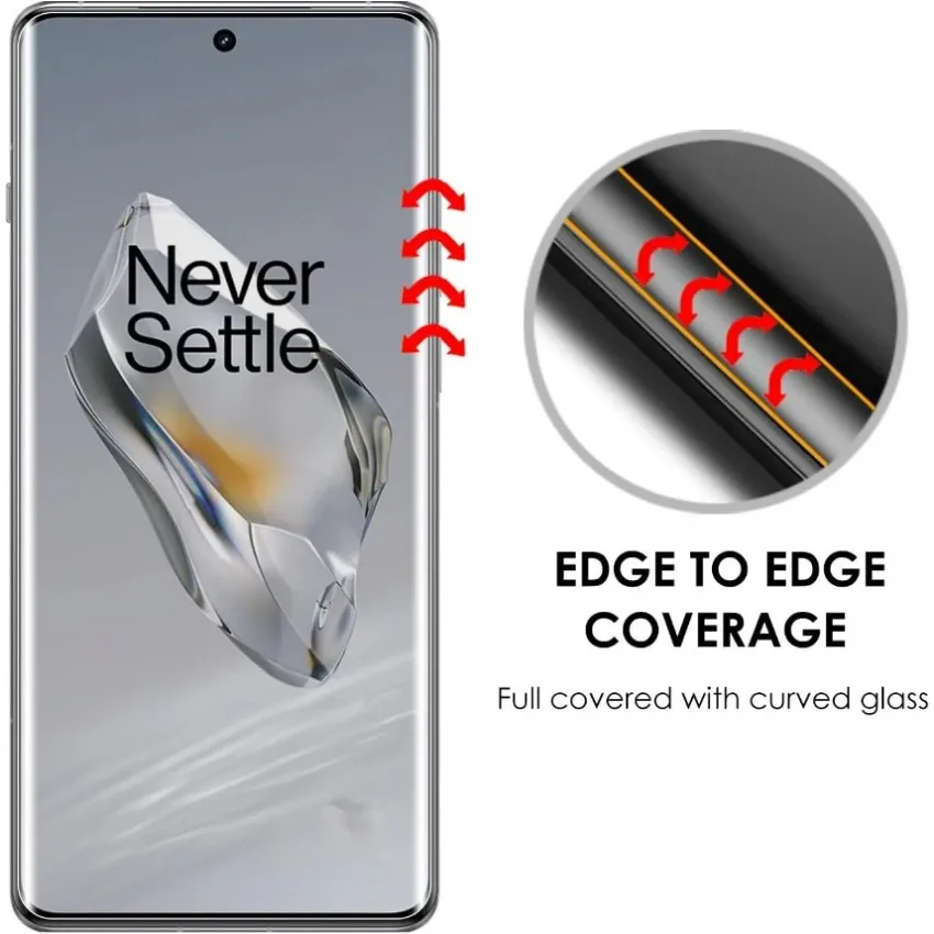 4-2PCS UV Tempered Glass For OnePlus 12 11 R 10 9 8 7 7T Ace2 Pro Full Cover Glue Curing Film For OnePlus 12 Screen Protector