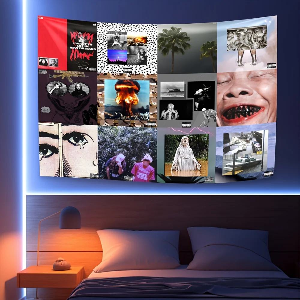 

VIKAMA Vintage Artistic Patchwork Tapestry Unique Bedroom Art Style Living Room Wall Hanging Room Decor