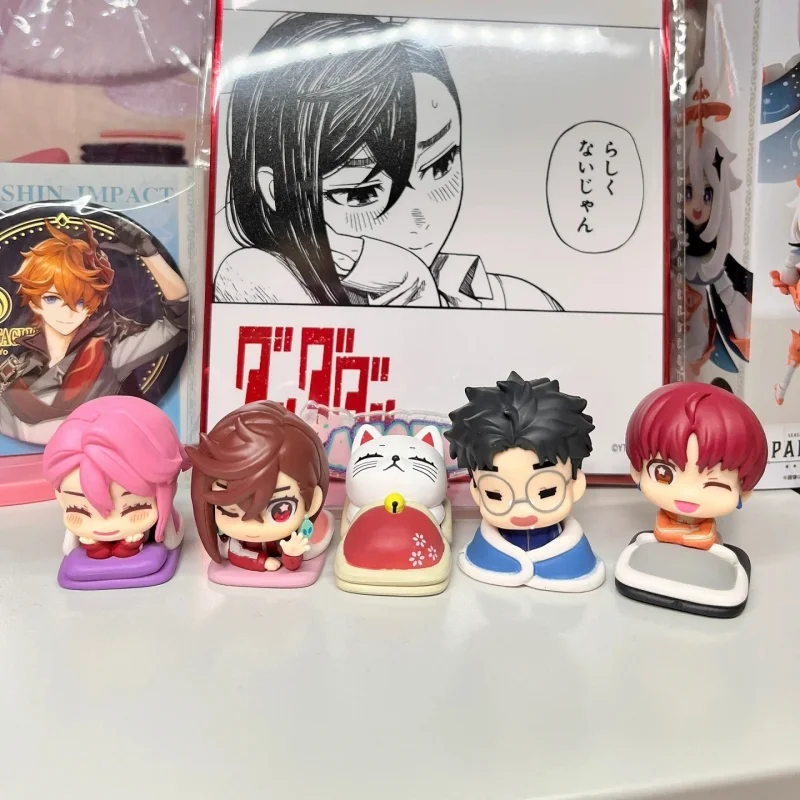 ของเล่นแคปซูลกาชาปอง ออนมูตัน แดนดันดัน โอคารุน โมโมะ เคน ทาคากุระ ไอร่า จิจิ แมวเหมียวเรียกขาน อนิเมะน่ารัก ฟิกเกอร์นอนหลับ