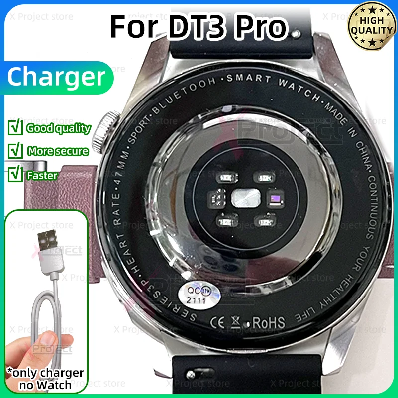 

Для DT3 Pro Smart Watch Беспроводное зарядное устройство Адаптер питания DT3PRO Smartwatch Беспроводная зарядка Кабель для зарядки США Великобритания ЕС Вилка Оригинал