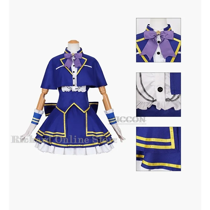 Anime Pripara Manaka Laala Cosplay Costume SoLaMi Smile cosplay Blue Lolita Dress Uniform Woman Kawaii Masquerade Ball Suit