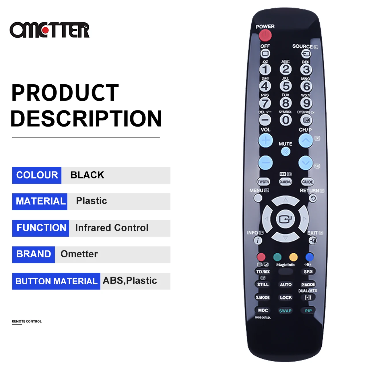 Per Samsung LCD HDTV TV Remote Control DE40A BN59-00752A 153S 320MP 400MPN 400FP-2 460FP-2 320MX 320MP-2 LH40MGPLBFZA