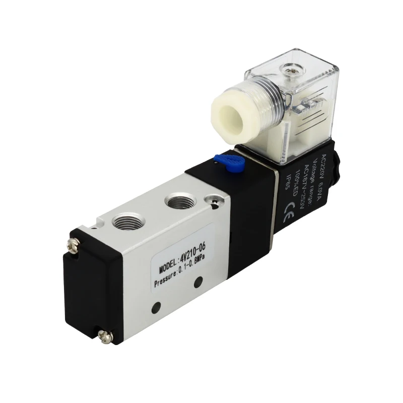 

4V210-06 1/8'' Inner Guide Type 5 Way 2 Position Solenoid Valve AC110V AC220V AC380V AC24V 24V DC 12V DC