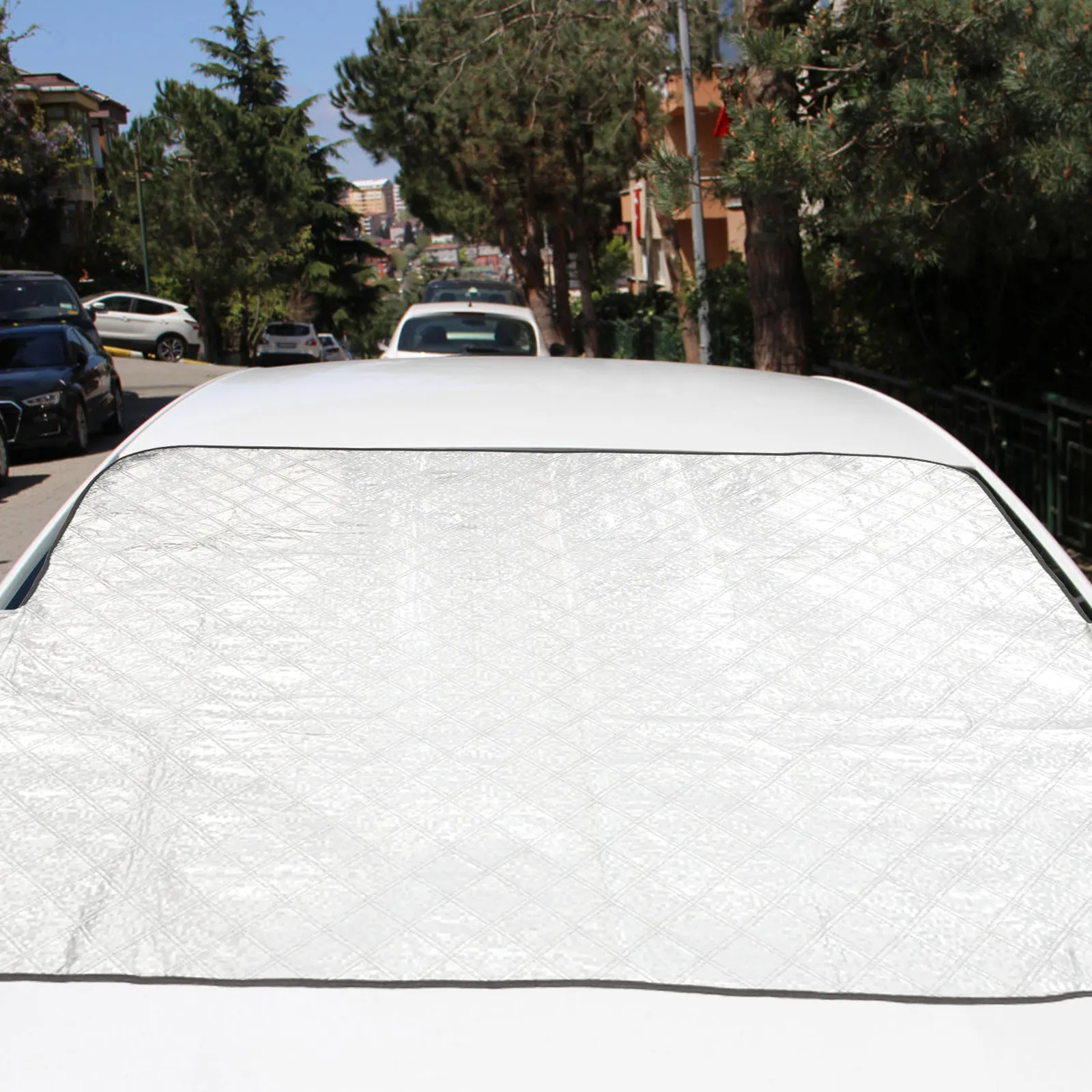 

Windshield Cover Anti Frost Snow Ice Car Guard Winter Shade Strong Magnets Frost Windshield Cover Durability Aluminum Film