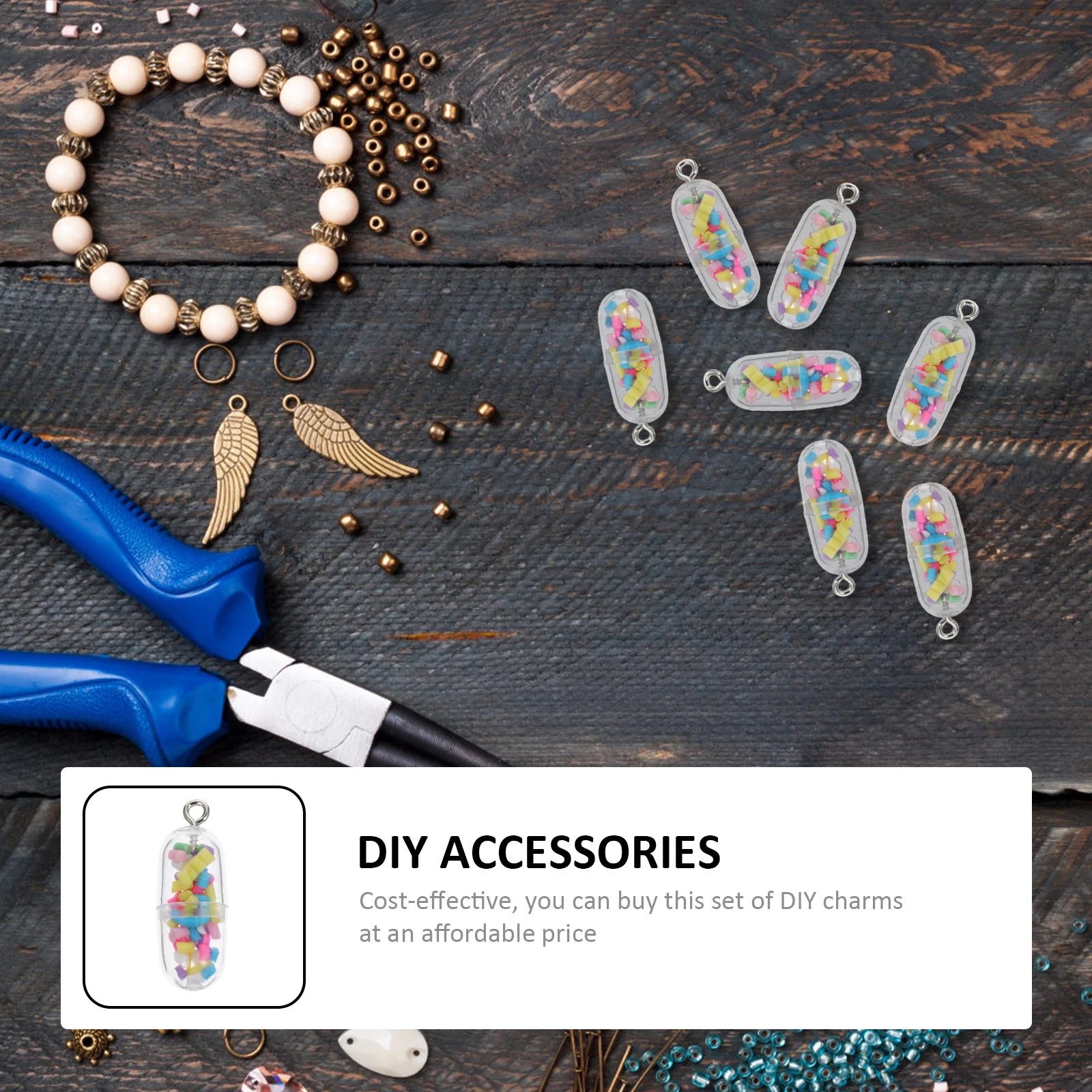 

20pcs Capsule Shell Charms DIY Beads for Earrings Earring Diy Pendants Bracelets Jewelry Pendants H made Accessories